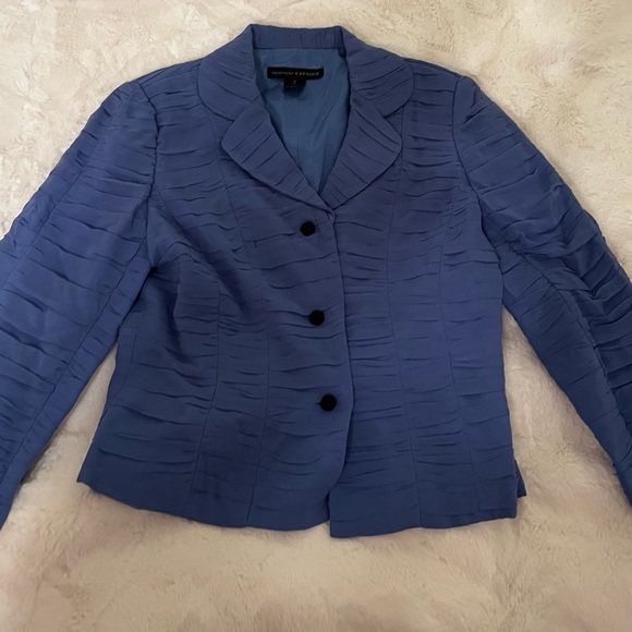 spenser evening blue silk blazer - Picture 2 of 5